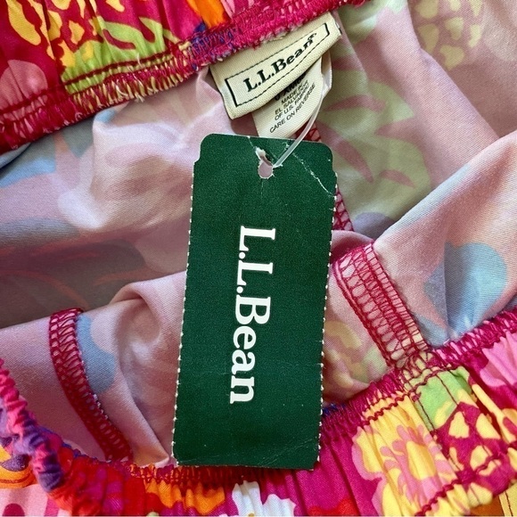 L.L. BEAN Pull-On Bright Floral Shorts/Swim, Pink/Blue/Multi, Girl's Size L 6X/7 - Picture 9 of 9
